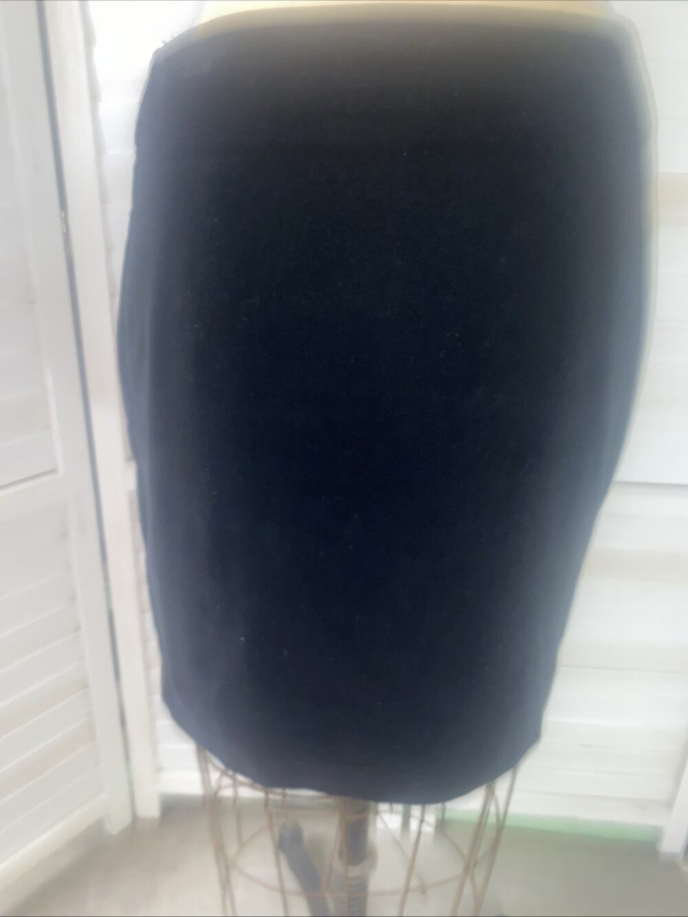 Vintage 80s 90s Opal By Lorraine Wardy Velvet Black Shirt Skirt Size Medium